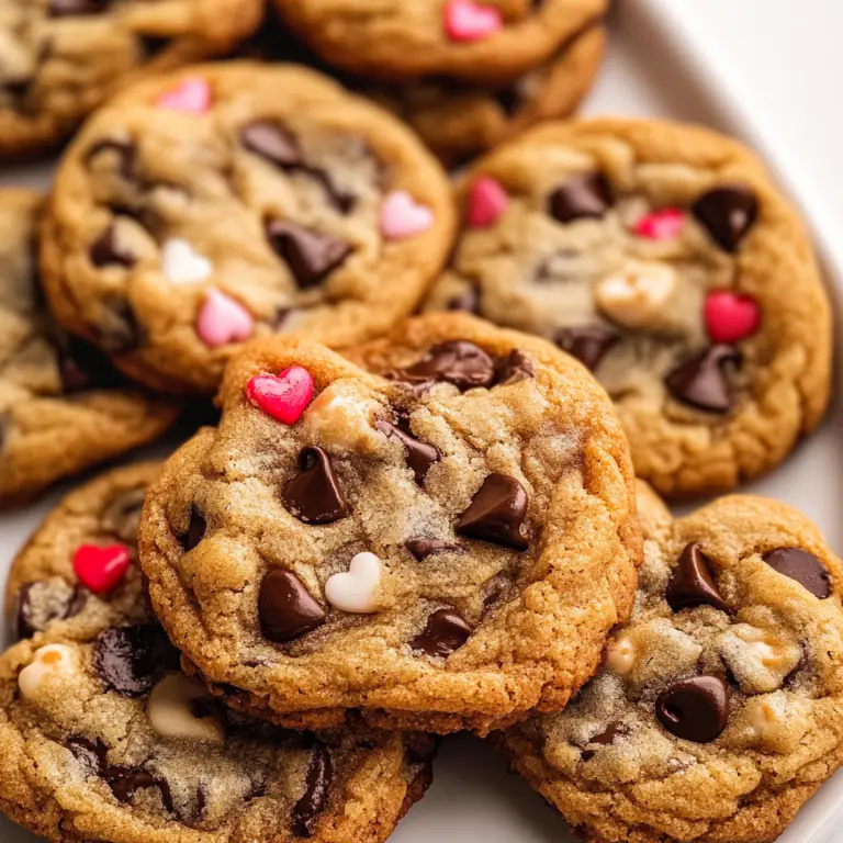 Heart Shaped Chocolate Chip Cookies