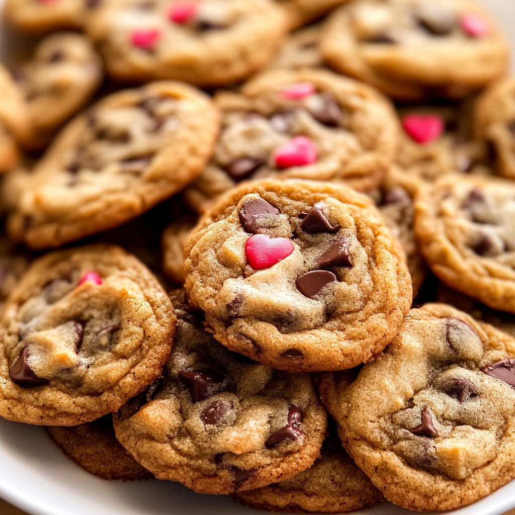 Heart Shaped Chocolate Chip Cookies