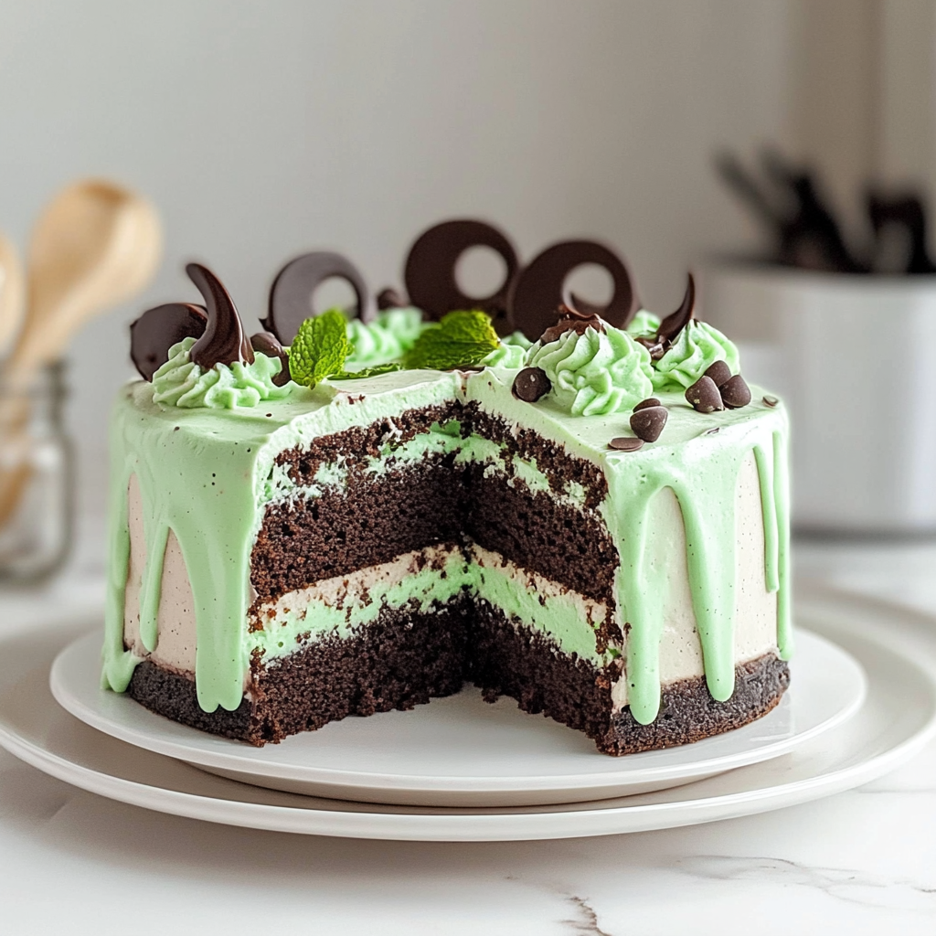 Mint Chocolate Chip Cake