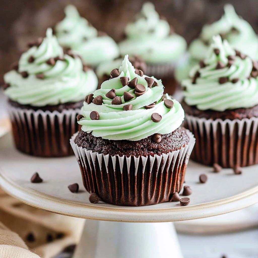 Mint Chocolate Chip Cupcakes