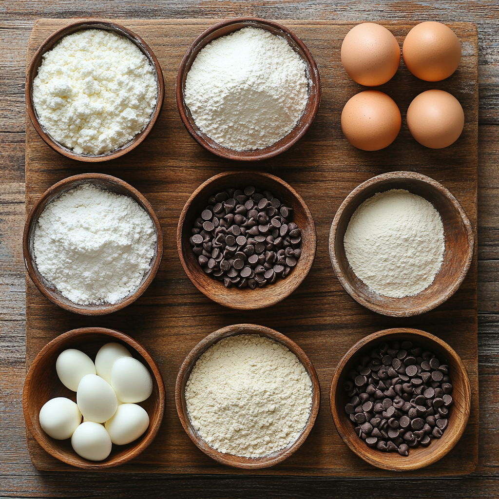 Mint Chocolate Chip Cupcakes ingredients
