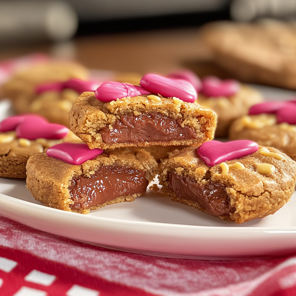 Peanut Butter Heart Cookies
