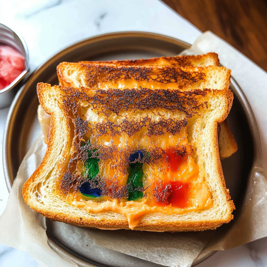 Rainbow Grilled Cheese Sandwich