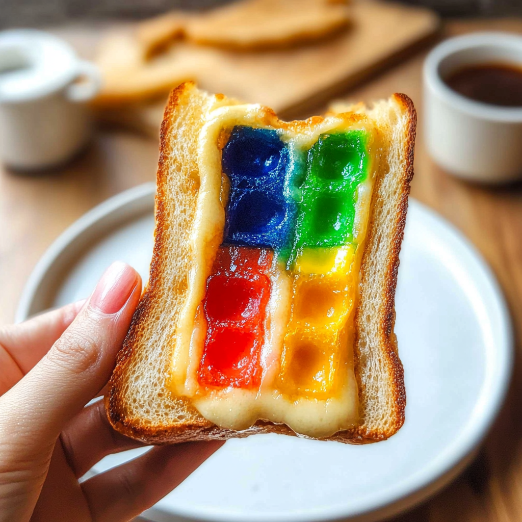 Rainbow Grilled Cheese Sandwich