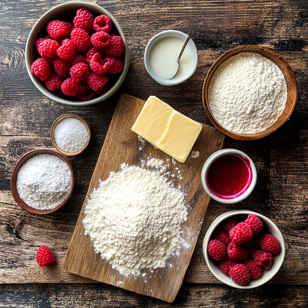 Raspberry Cupcakes with Raspberry Buttercream ingredients
