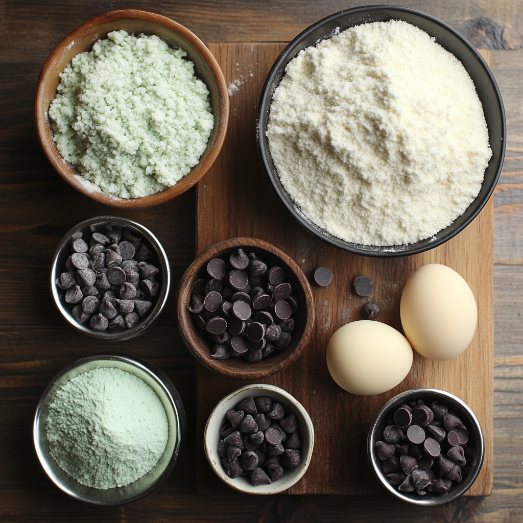 Shamrock Shake Cookies ingredients