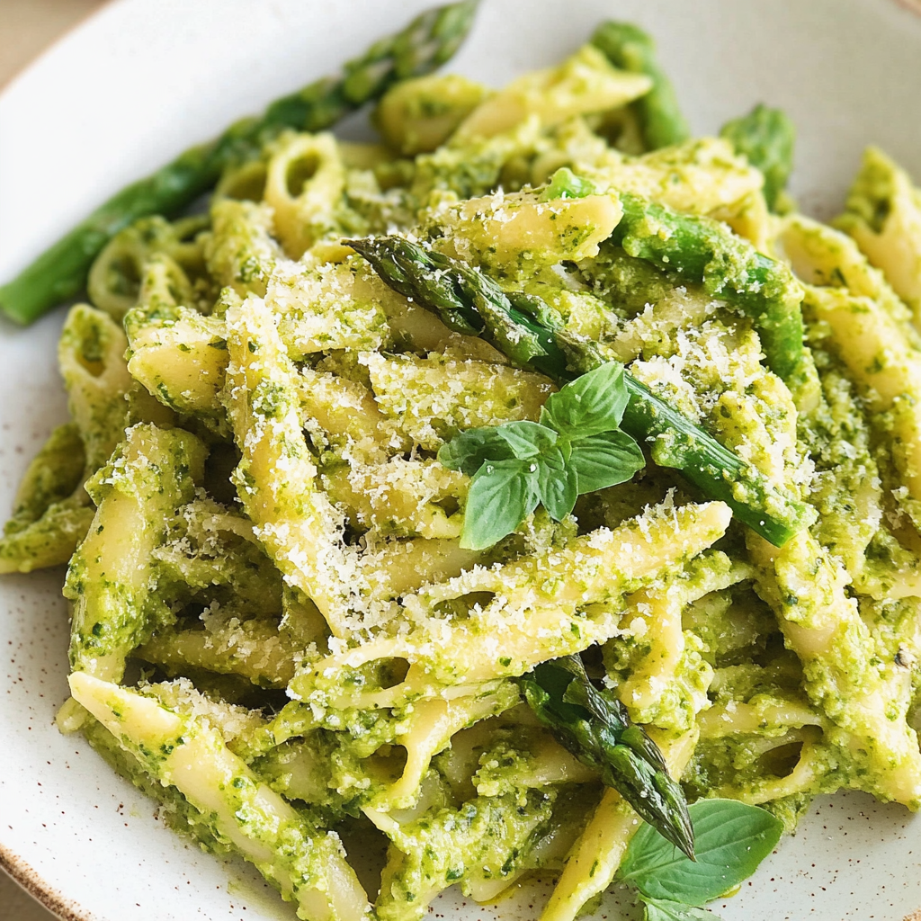 Spring Pesto Pasta with Asparagus