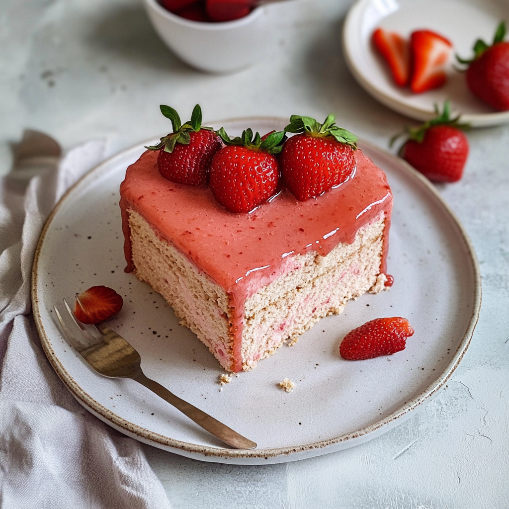 Strawberry Heart Cake