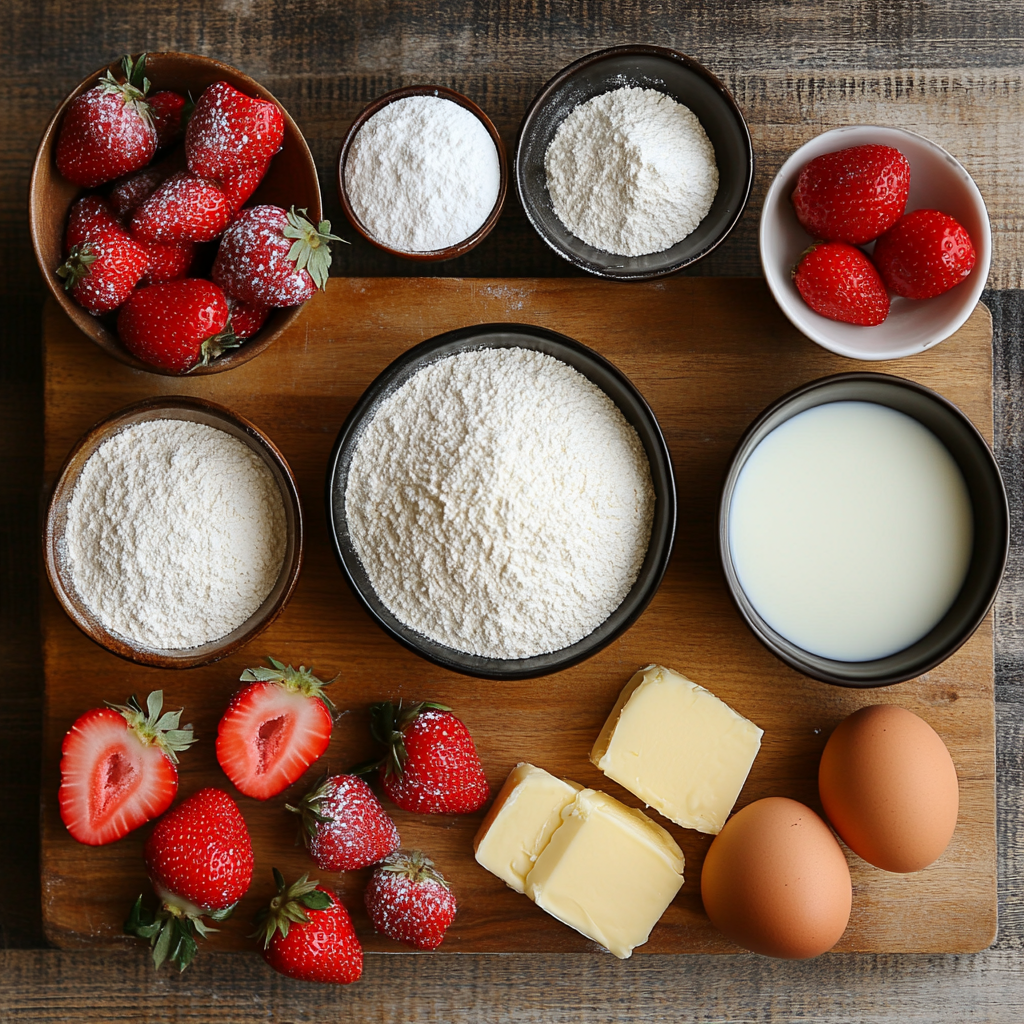 Strawberry Heart Cake ingredients