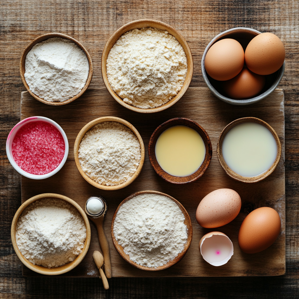 Valentine’s Day Cupcakes ingredients