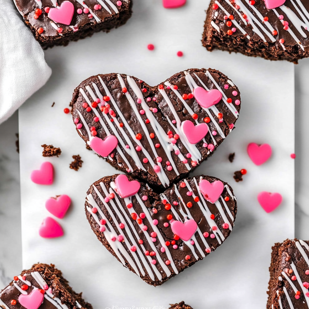 Valentine’s Day Heart-Shaped Brownies