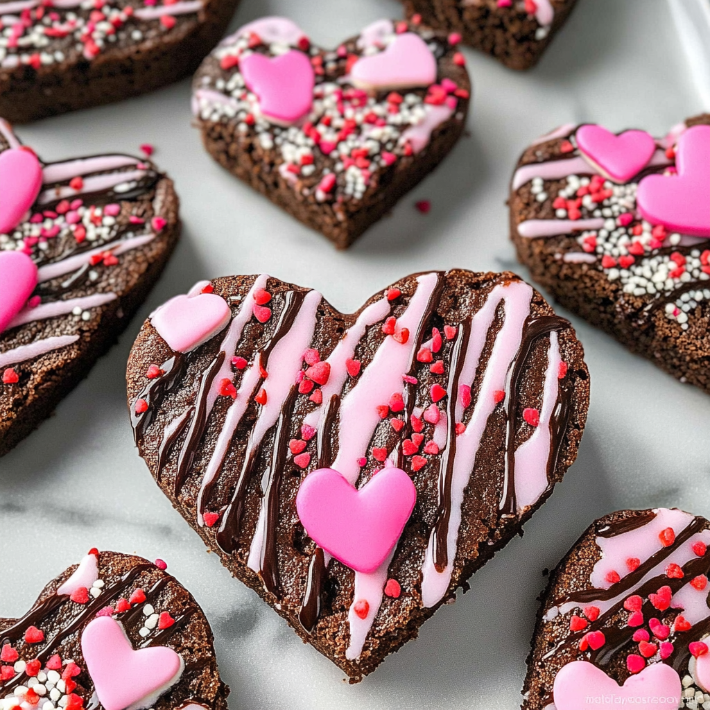 Valentine’s Day Heart-Shaped Brownies