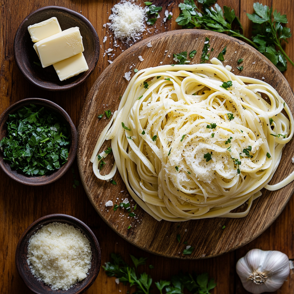 garlic parmesan pasta ingredients