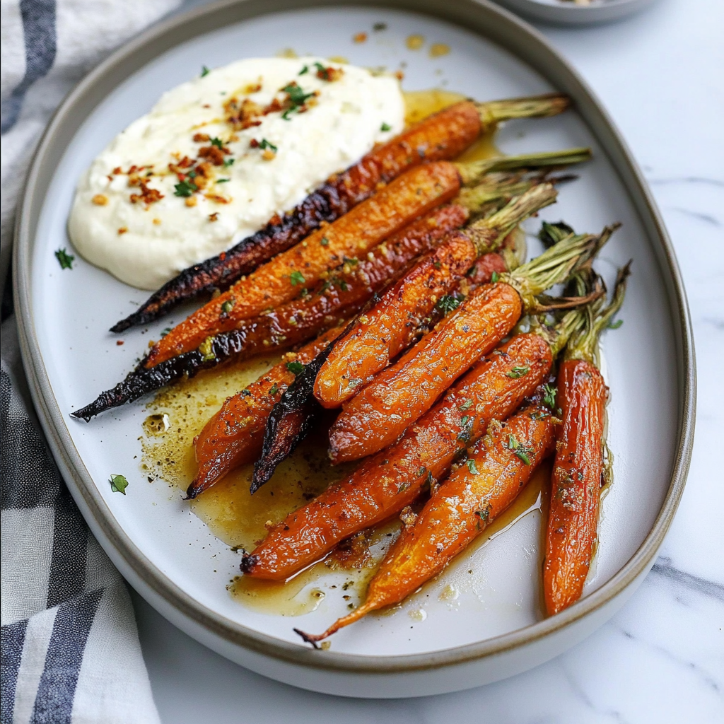 roasted carrots with whipped ricotta