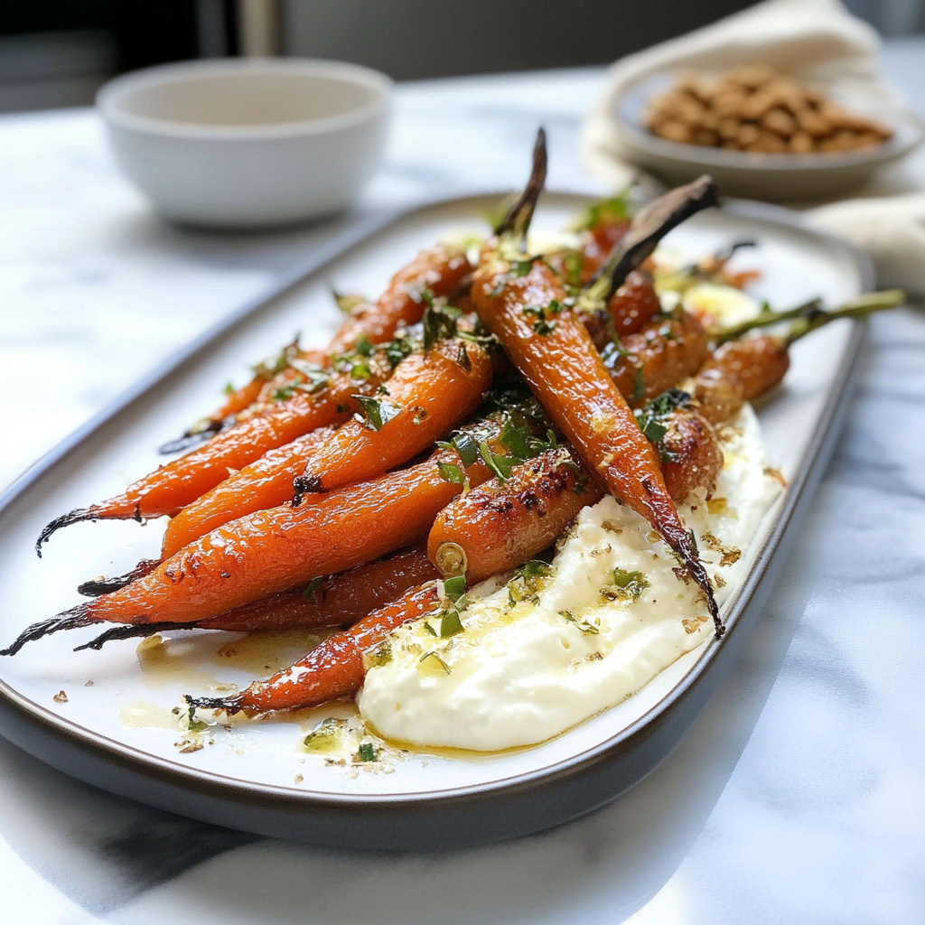roasted carrots with whipped ricotta