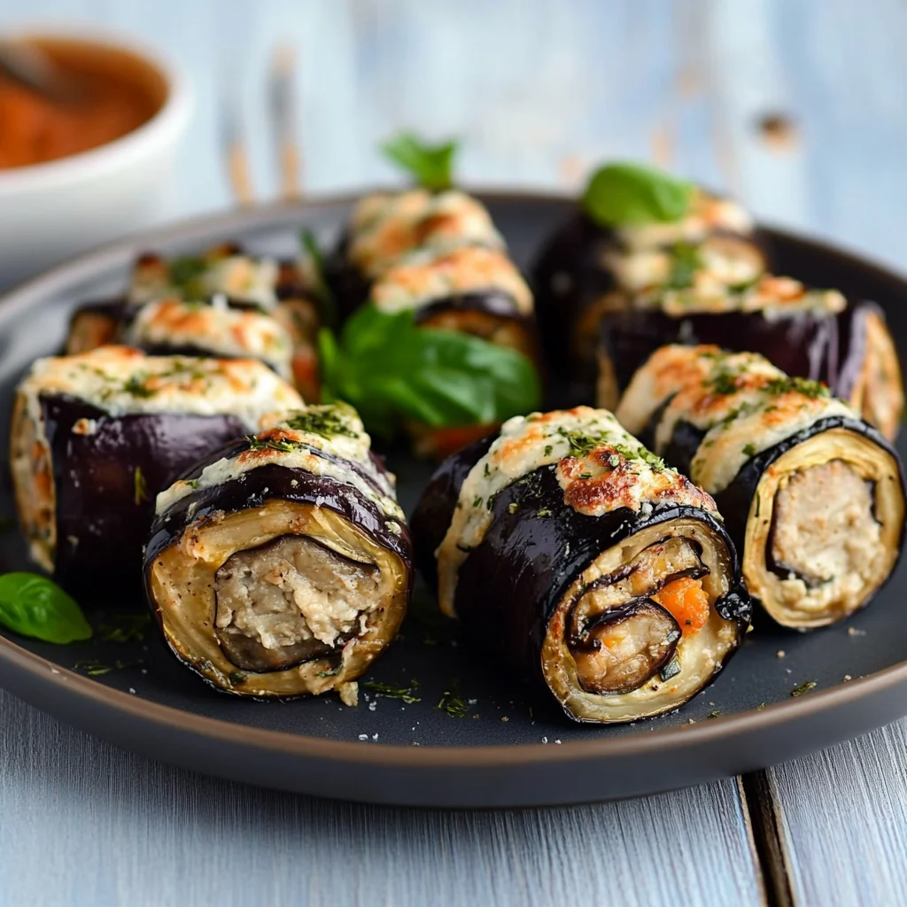 aubergine rolls