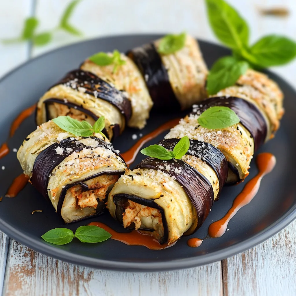 aubergine rolls
