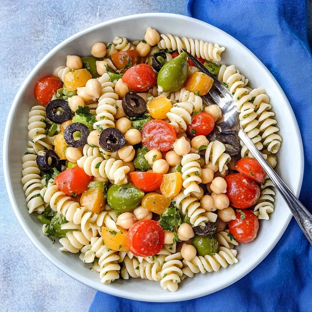 chickpea pasta salad