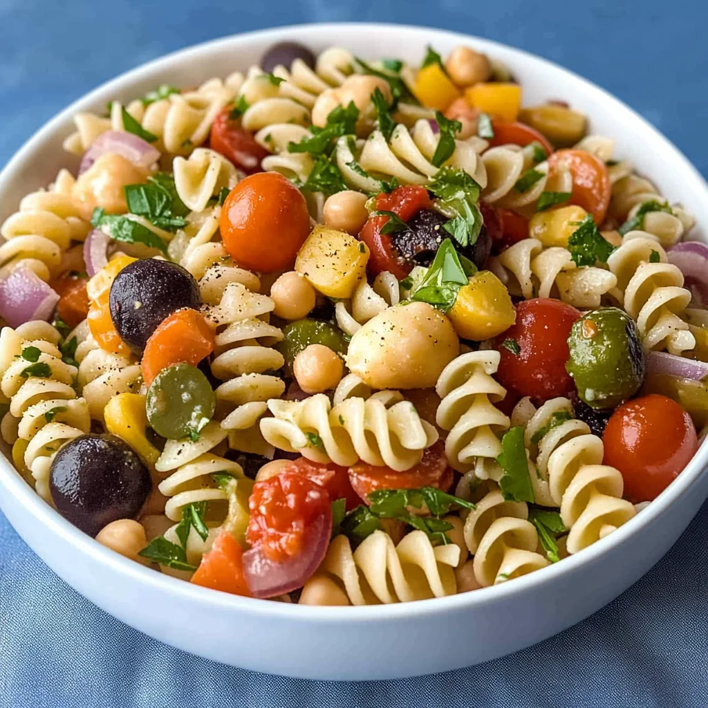 chickpea pasta salad