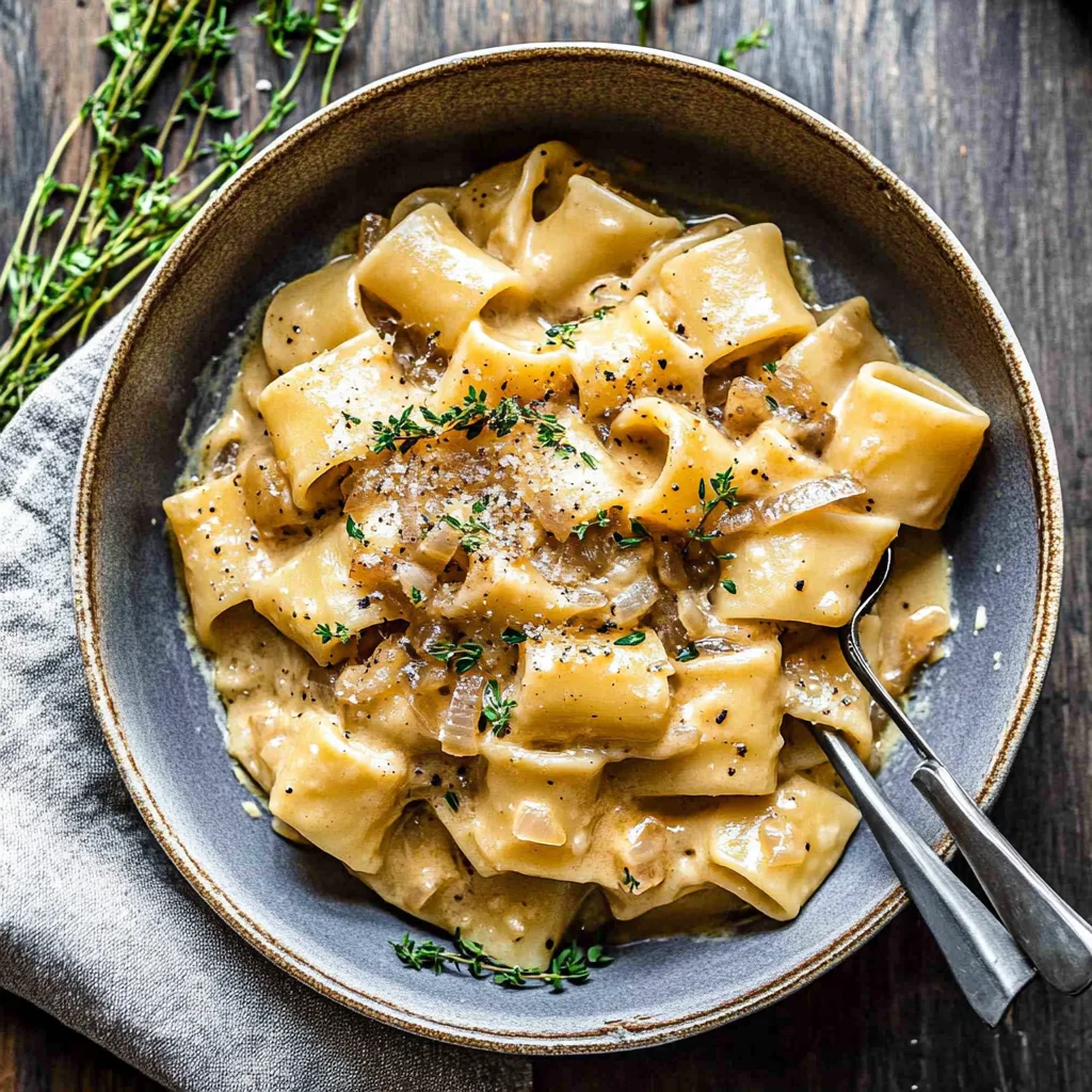 french onion pasta