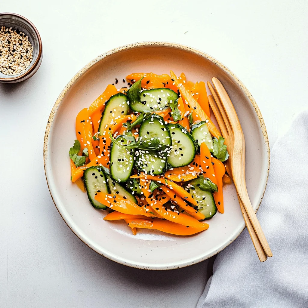 Cucumber and Carrot Salad (Asian inspired)