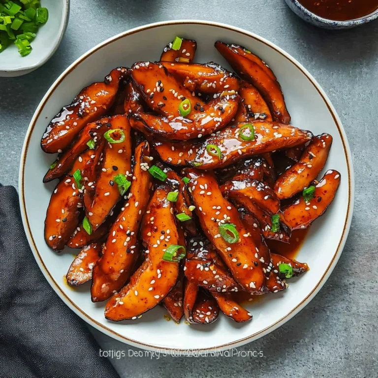 Korean Gochujang King Oyster Mushrooms