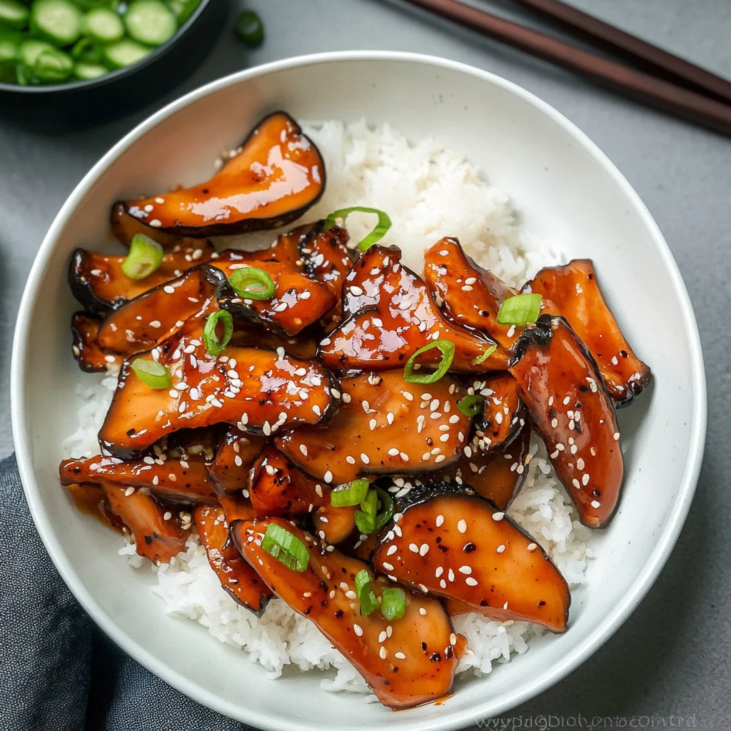 Korean Gochujang King Oyster Mushrooms