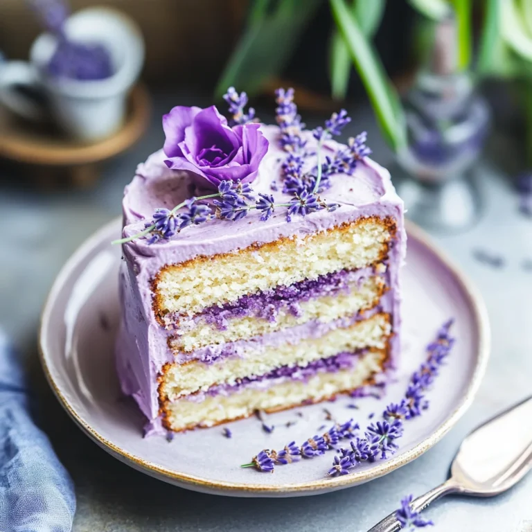 Lavender Cake with Lavender Buttercream Frosting