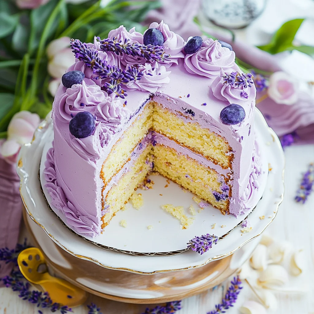 Lavender Cake with Lavender Buttercream Frosting