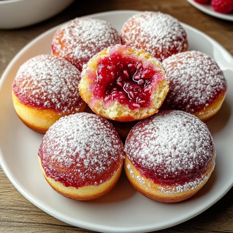 Raspberry Filled Donut Muffins
