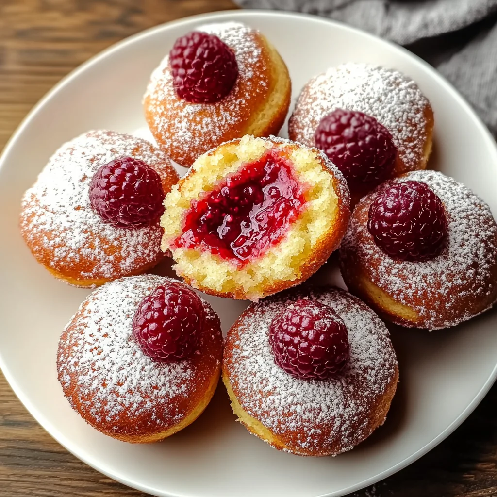 Raspberry Filled Donut Muffins