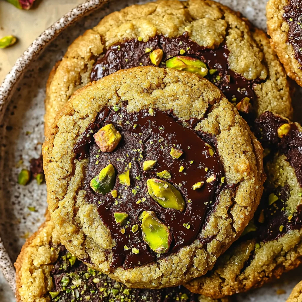 Salted Pistachio Chocolate Chunk Cookies