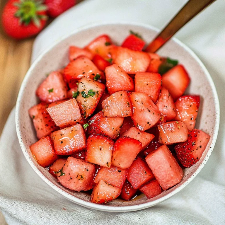 Strawberry Watermelon Salad with Honey Lime Vinaigrette