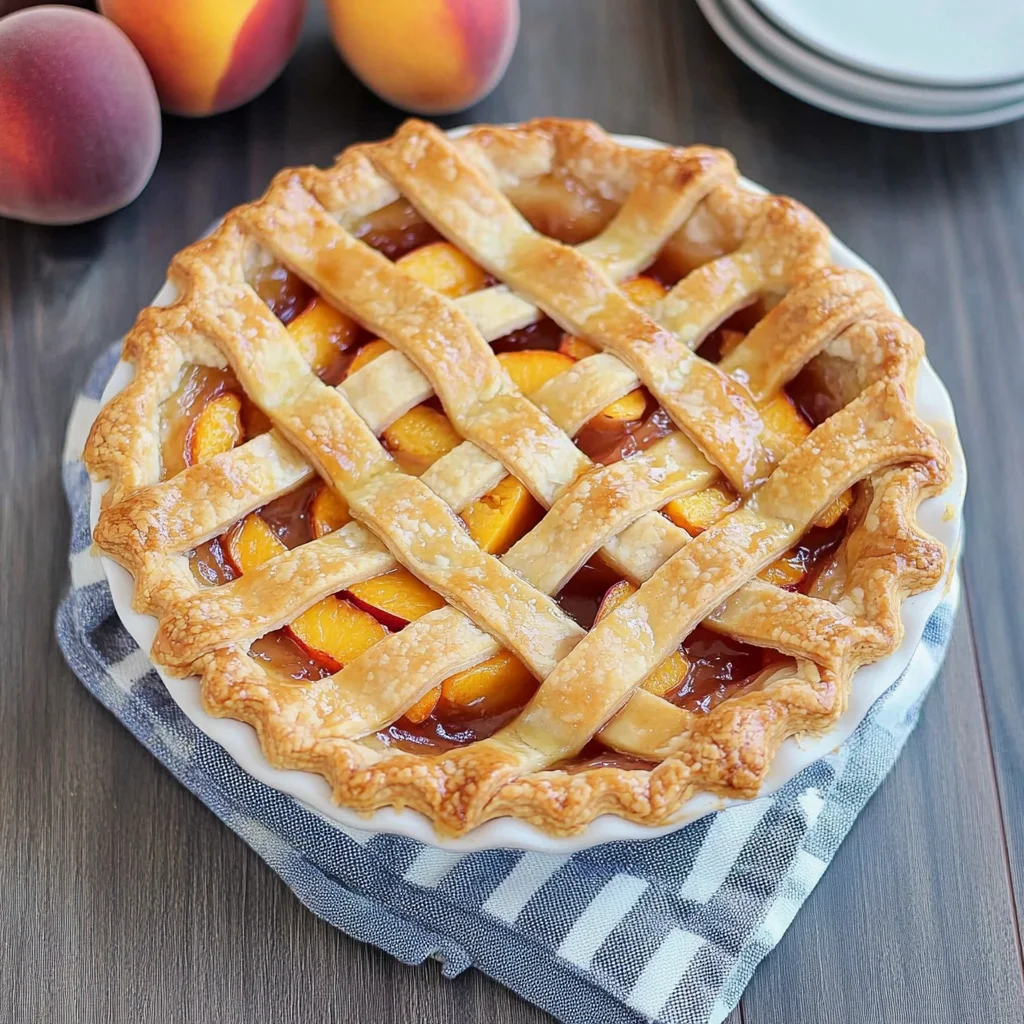 fresh peach pie