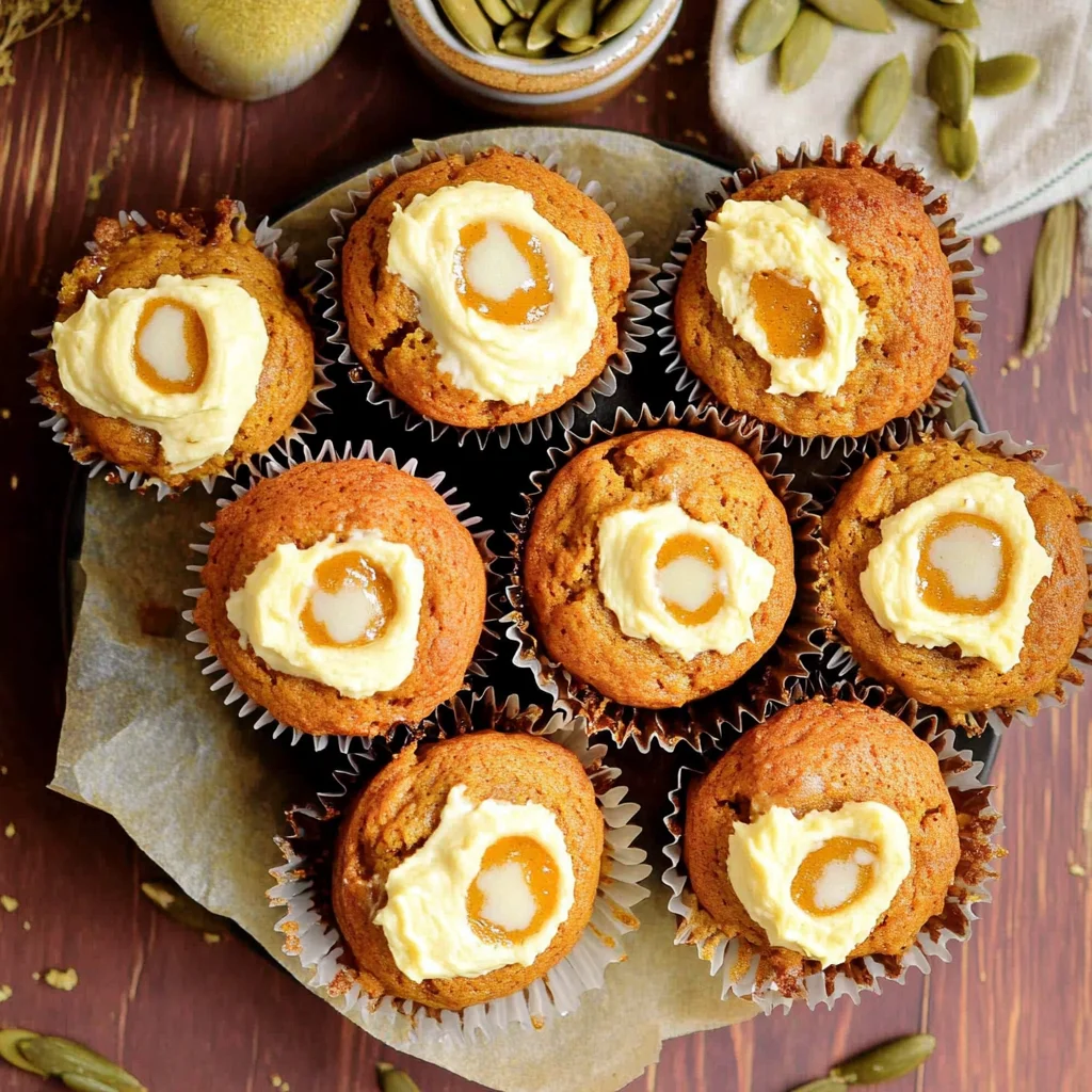 pumpkin cheesecake muffins